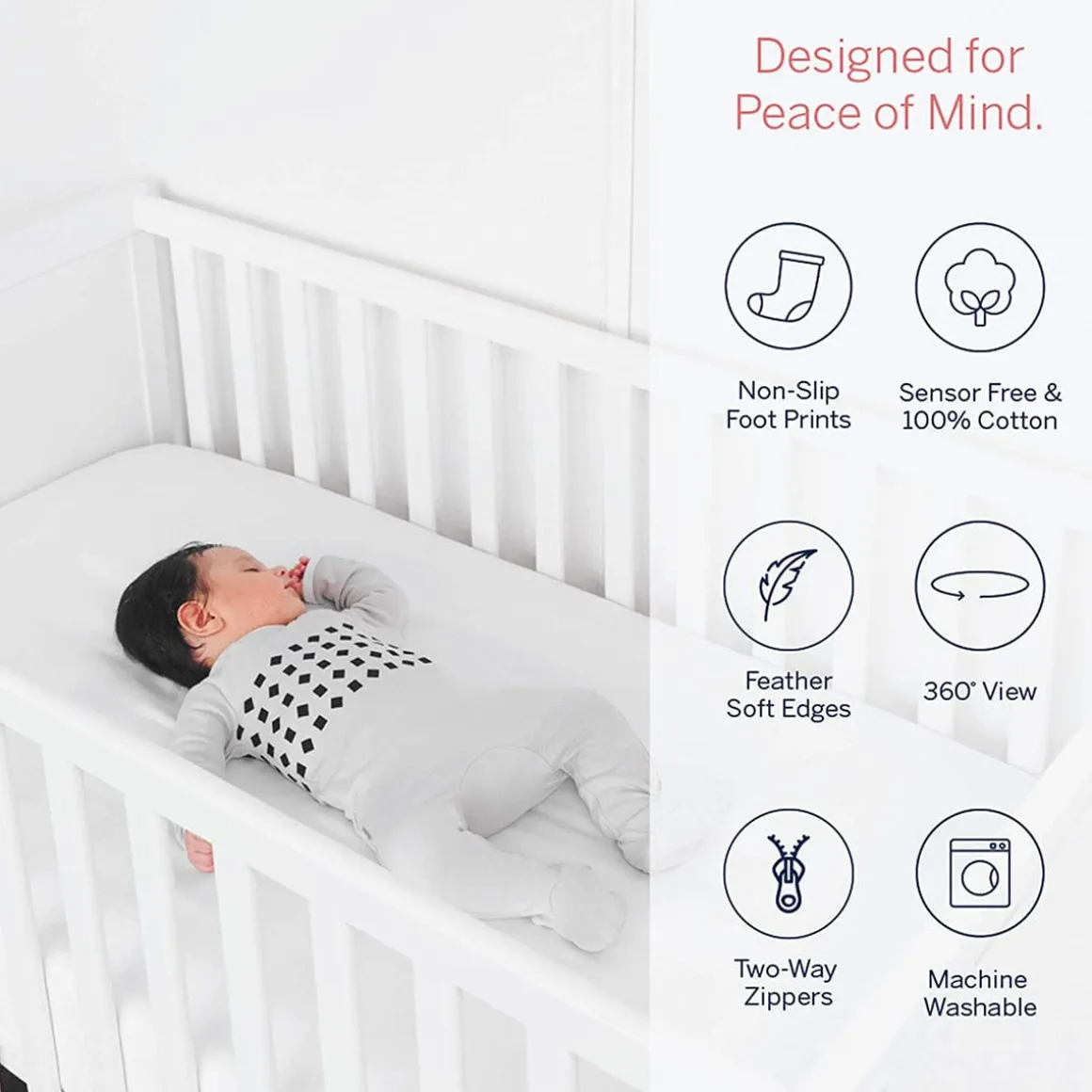 Nanit Breathing Wear Pajamas - 6-9 Months, Pebble Grey