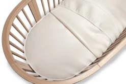 Naturepedic Organic Cotton Oval Crib Mattress with Breathable Cover for Stokke Sleepi V3