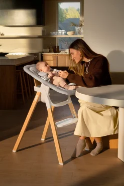 Nuna BRYN High Chair + Newborn Rocker Bundle - Heritage