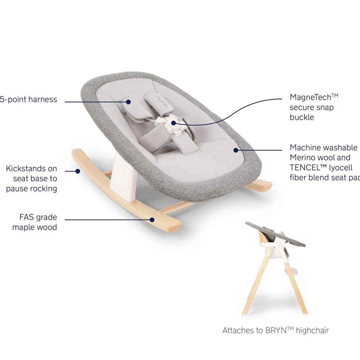 Nuna Bryn Newborn Rocker - Heritage