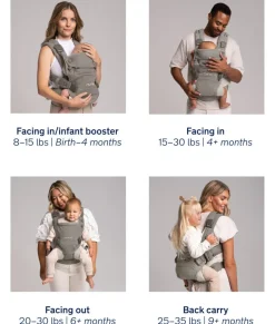 Nuna CUDL Clik 4 in 1 Baby Carrier - Fog