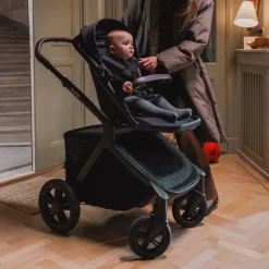 Nuna DEMI icon Stroller + PIPA aire Infant Car Seat Travel System - Caviar