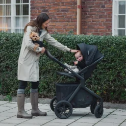 Nuna DEMI icon Stroller + PIPA aire Infant Car Seat Travel System - Caviar