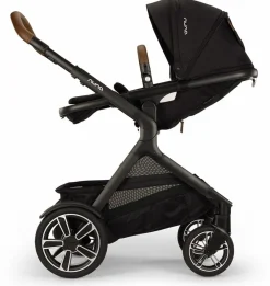 Nuna DEMI Next Twin Double Stroller with Rider Board + PIPA Aire RX Travel System Bundle - Caviar