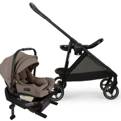 Nuna Flex System Frame + PIPA Aire Travel System Bundle - Cedar