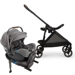 Nuna Flex System Frame + PIPA RX Travel System Bundle - Granite