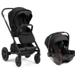 Nuna MIXX next + PIPA urbn Baseless Infant Car Seat Travel System - Caviar / Chocolate