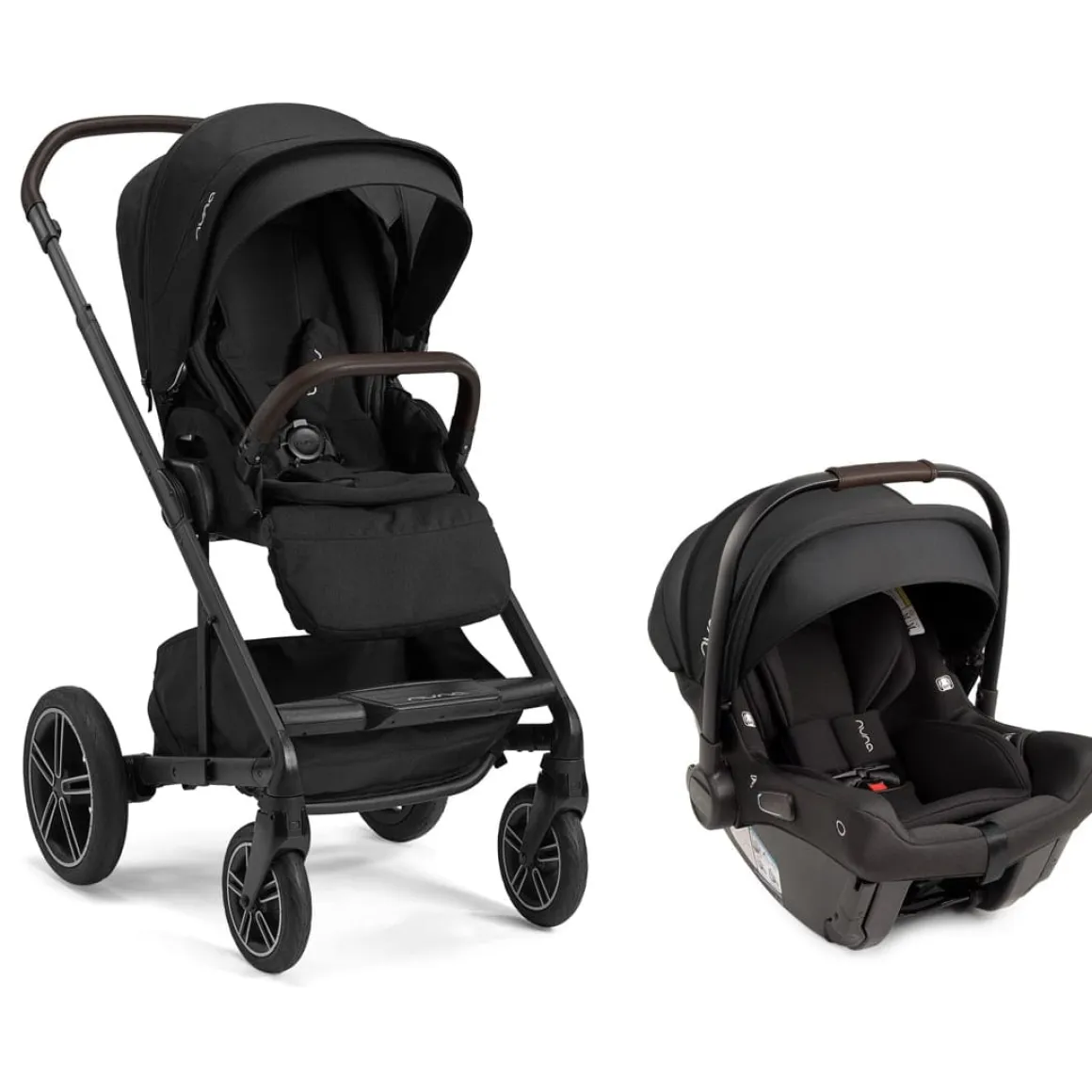 Nuna MIXX next + PIPA urbn Baseless Infant Car Seat Travel System - Caviar / Chocolate