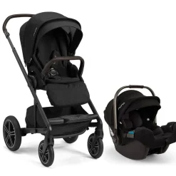 Nuna MIXX Next w/ Magnetic Buckle + Pipa RX Travel System - Caviar / Chocolate