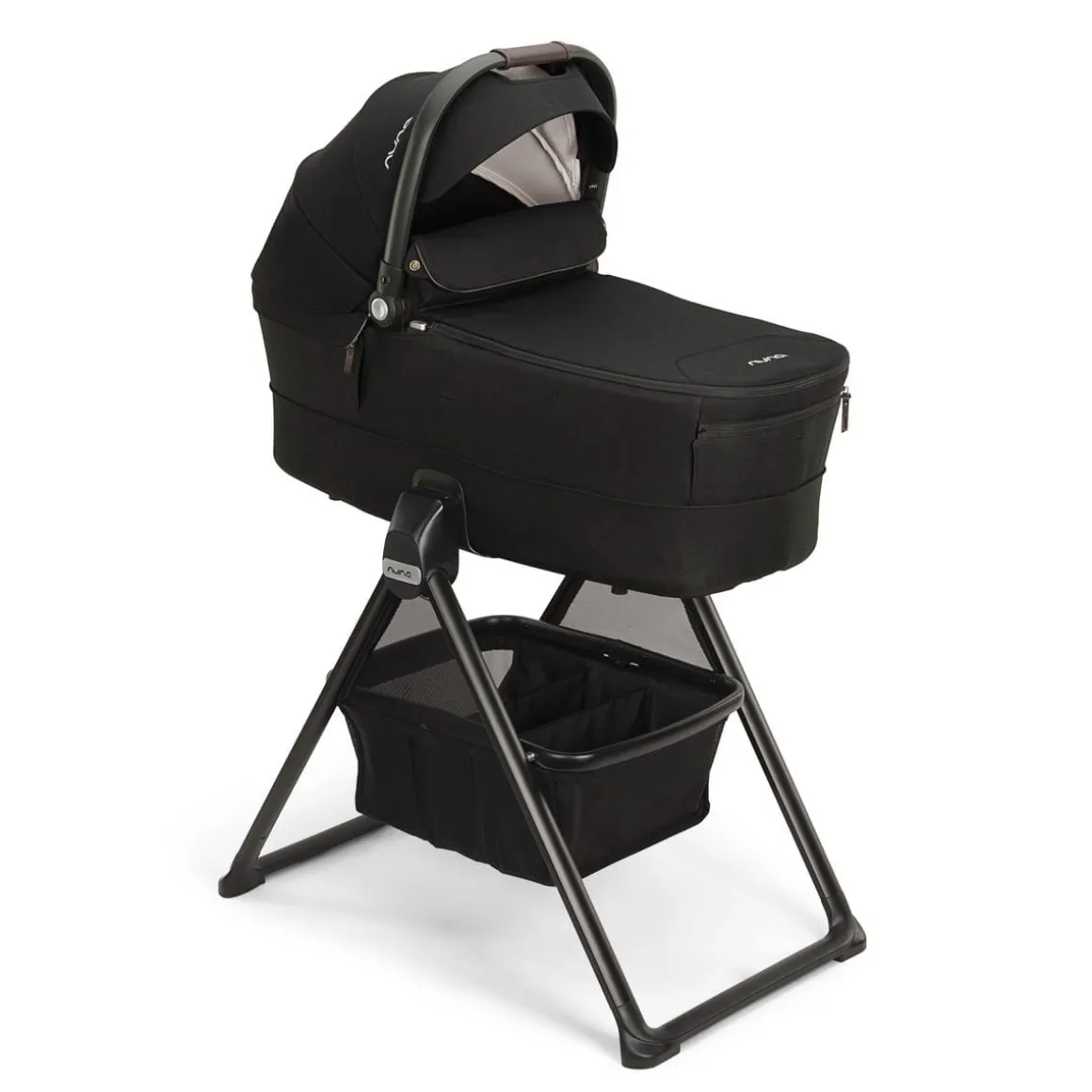 Nuna MIXX Series Bassinet + Stand (Folds with Stroller) - Caviar