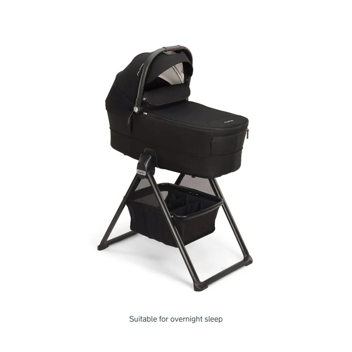 Nuna MIXX Series Bassinet + Stand (Folds with Stroller) - Caviar