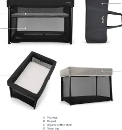 Nuna PAAL Travel Cot + Playard - Caviar