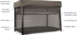 Nuna PAAL Travel Cot + Playard - Granite