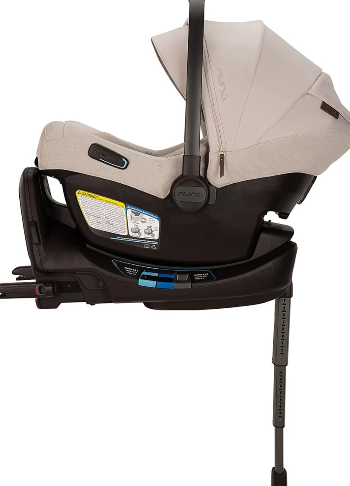 Nuna PIPA Aire RX Infant Car Seat + PIPA RELX Base with Load Leg - Biscotti