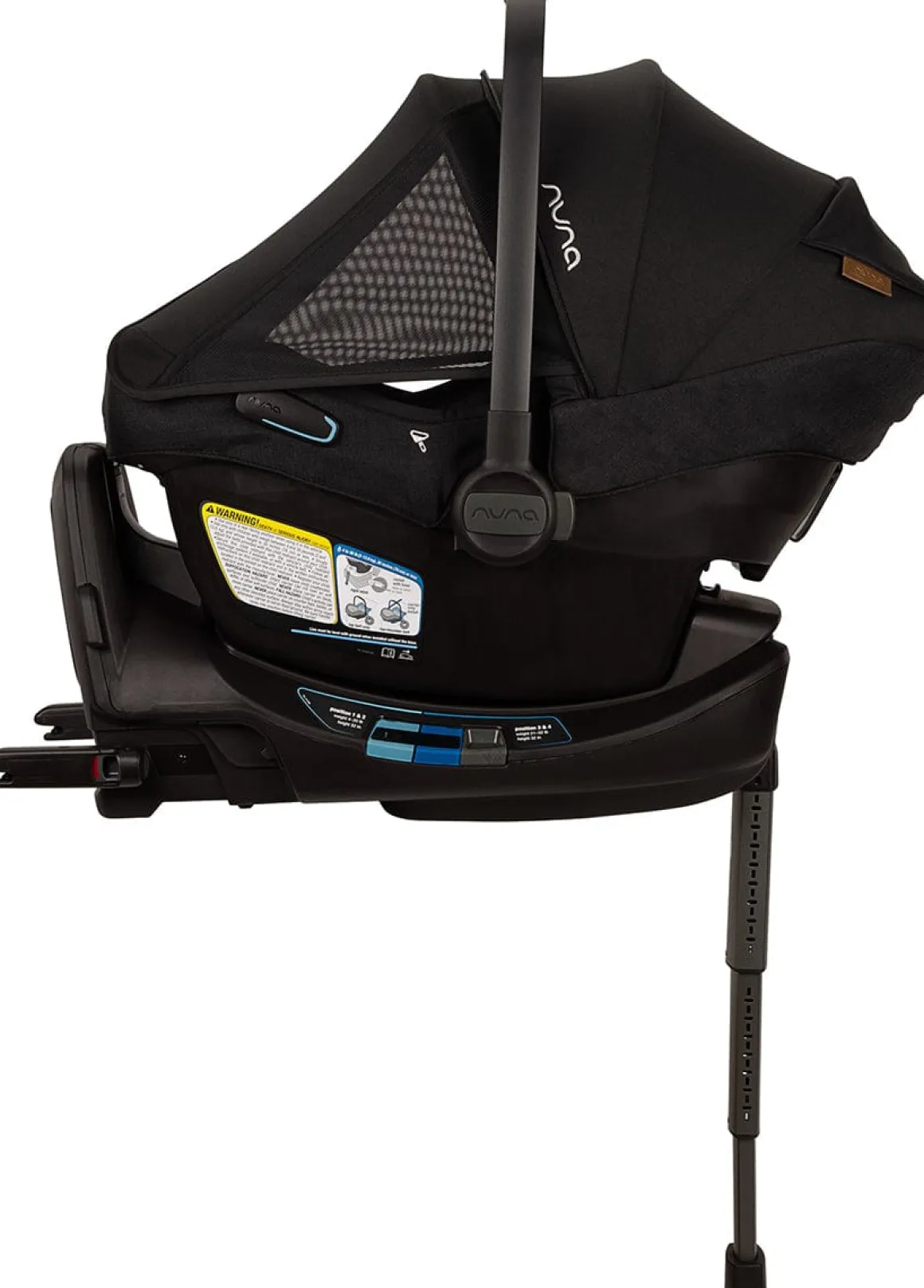 Nuna PIPA Aire RX Infant Car Seat + PIPA RELX Base with Load Leg - Granite