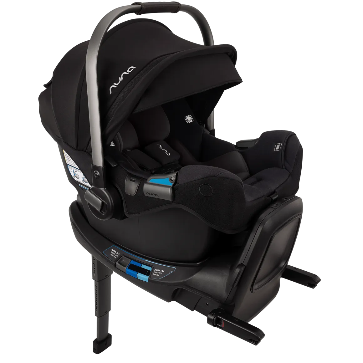 Nuna PIPA RX Infant Car Seat + RELX Base with Load Leg - Caviar / Chocolate