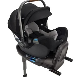 Nuna PIPA RX Infant Car Seat + RELX Base with Load Leg - Caviar / Cognac