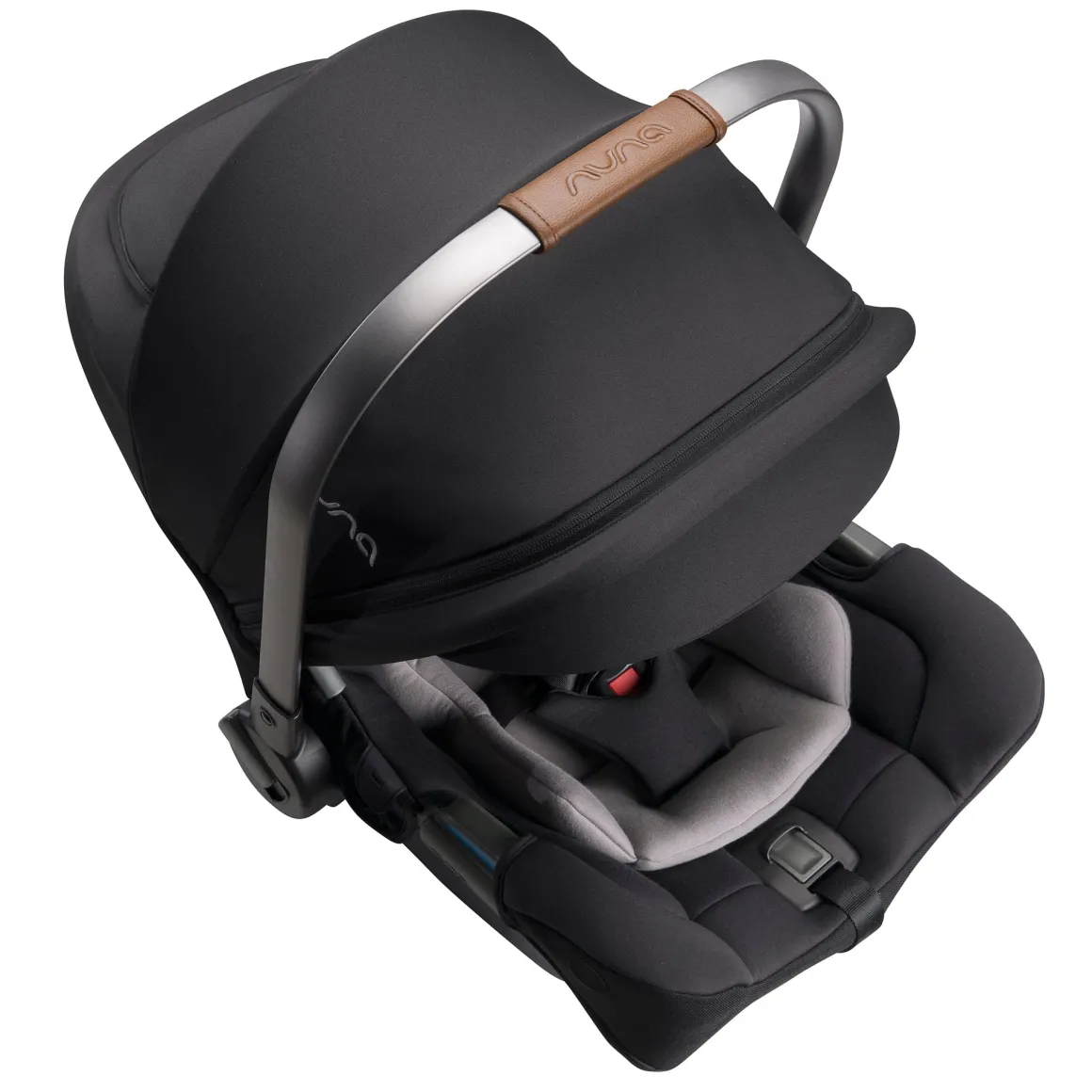 Nuna PIPA RX Infant Car Seat + RELX Base with Load Leg - Caviar / Cognac