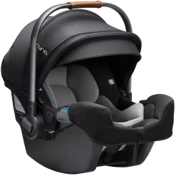 Nuna PIPA RX Infant Car Seat + RELX Base with Load Leg - Caviar / Cognac
