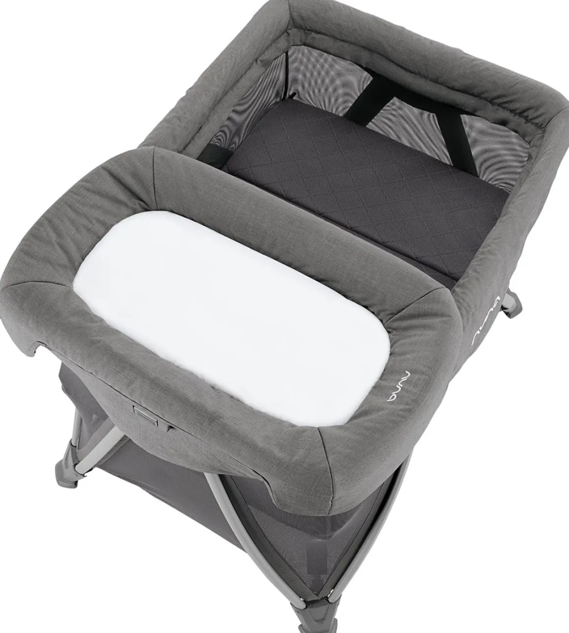 Nuna SENA Aire Playard with Zip-Off Bassinet + Changer (One Box) - Granite