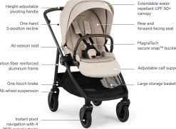 Nuna SWIV Lightweight Stroller - Chai
