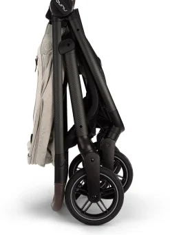 Nuna SWIV Stroller + TRIV & SWIV Bassinet + Stand Bundle - Chai / Caviar