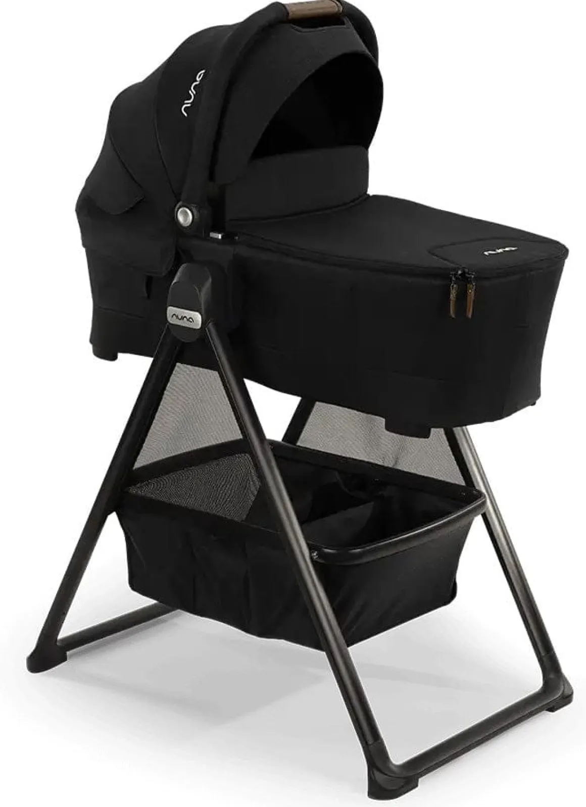 Nuna SWIV & TRIV Series Bassinet + Stand - Caviar