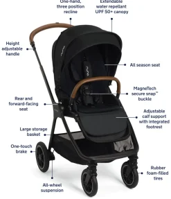 Nuna TRIV Next Compact Stroller - Caviar