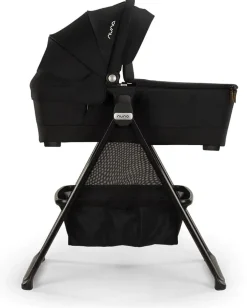 Nuna TRIV Next Stroller + TRIV & SWIV Bassinet + Stand Bundle - Caviar / Caviar