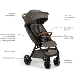 Nuna TRVL LX + PIPA urbn Baseless Infant Car Seat Travel System - Granite