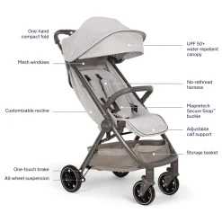 Nuna TRVL Self-Folding Compact Stroller - Sterling
