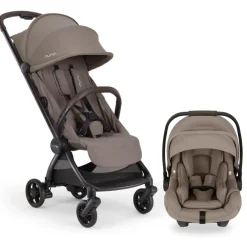 Nuna VIAA cabn + PIPA Aire Travel System Bundle - Cedar