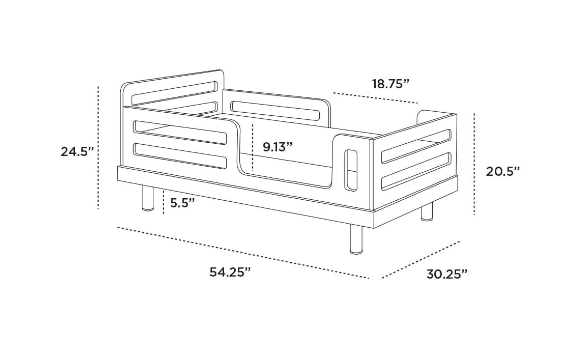 Oeuf Classic Toddler Bed - White / Birch