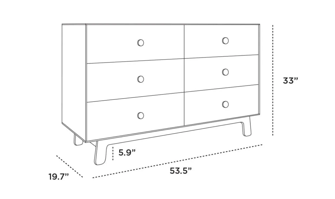 Oeuf Dot 6 Drawer Dresser - Birch