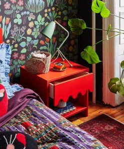 Oeuf Moss Night Stand - Tomato
