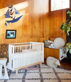 Oeuf Rhea Crib - White/Birch