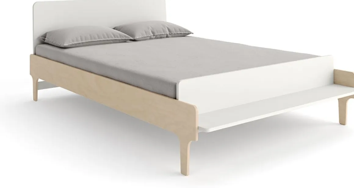 Oeuf River Full Bed - White/Birch
