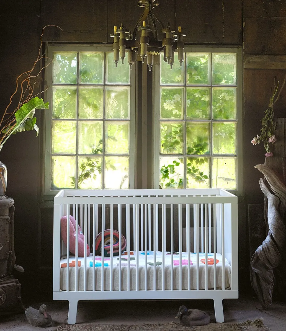 Oeuf Sparrow Crib - White