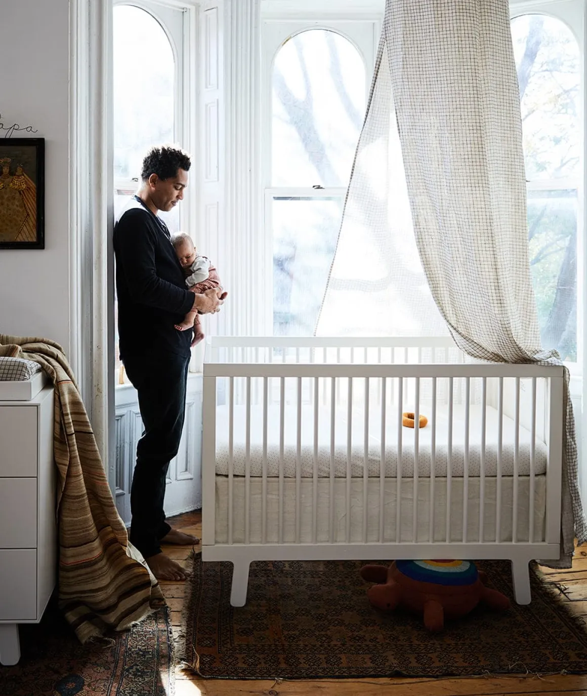 Oeuf Sparrow Crib - White