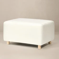 Oilo The Ollie Ottoman: Stationary with Wood Legs