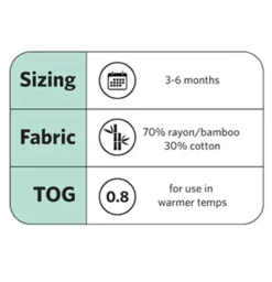 Owlet Sleeper Wearable Blanket - White (3-6 months)