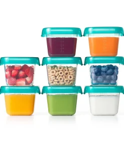 OXO Tot Baby Blocks Freezer Storage Containers, 6 Oz - Teal
