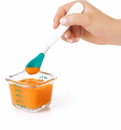 OXO Tot Glass Baby Blocks Freezer Storage Containers, 4 Oz - Teal