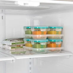 OXO Tot Glass Baby Blocks Freezer Storage Containers, 4 Oz - Teal