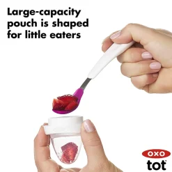 OXO Tot Silicone Self-Feeder 2 Pack - Teal / Pink