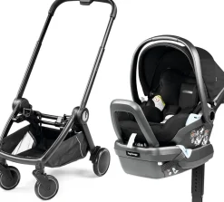 PEG City Loop Chassis + Primo Viaggio Lounge Infant Car Seat Bundle - Black / True Black