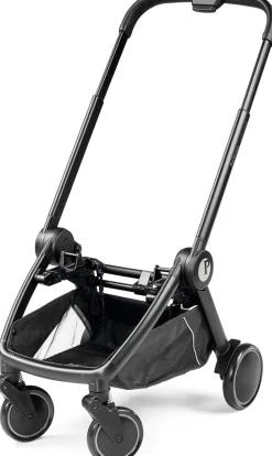 PEG City Loop Twin Stroller + Primo Viaggio Urban Mobility Baseless Infant Car Seat Travel System Bundle - Black / True Black / True Black