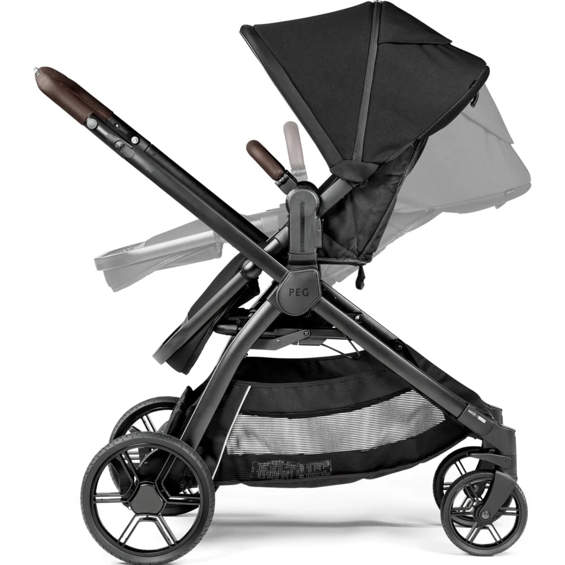 PEG YPSI Single-to-Double Stroller - True Black