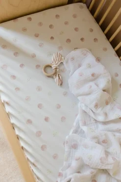 Petit Pehr Organic Crib Sheet - Luna Dawn (Pink)