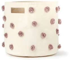 Petit Pehr Pom Pom Basket - Bin - Mauve